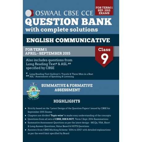 OSWAAL QUESTION BANK WITH COMPLETE SOLUTIONS ENGLISH CLASS 9 TERM 1